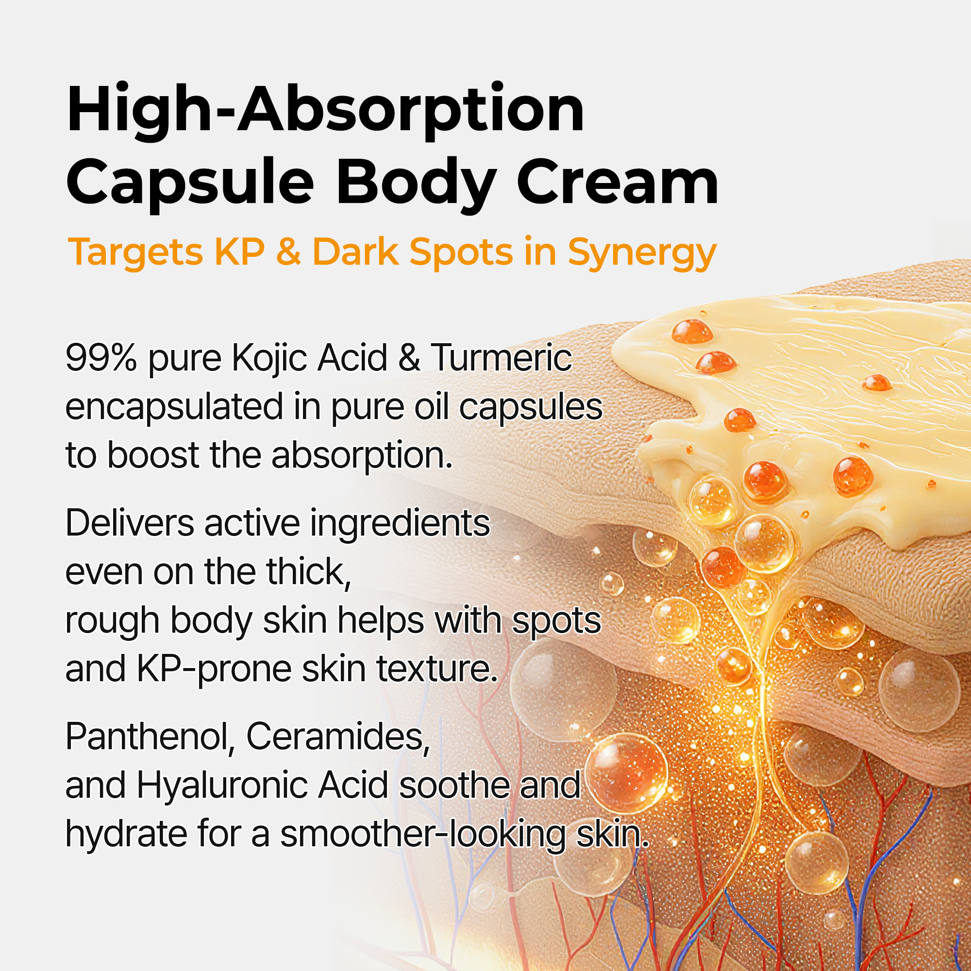 Kojic Acid Turmeric Capsule Body Cream